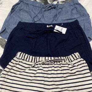 Set of 3 Jcrew Drawstring Shorts